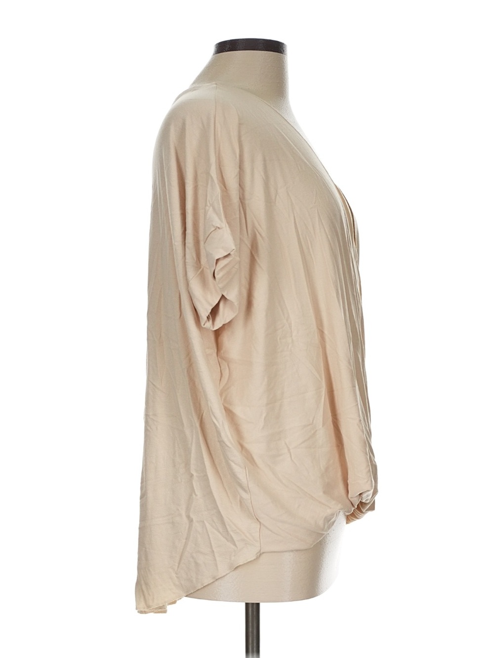 Zenana Outfitters Cream Surplice Wrap Top - Picture 3 of 6
